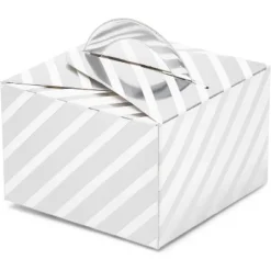 Bright Creations 24 Pack Paper Gift Boxes, Treat Boxes For Wedding & Birthday Party Favors, Metallic Silver 3.5 X 3.5 X 3.4 In -Anagram Shop GUEST 8a6b6b76 d116 4cf6 b553 7786aef28774