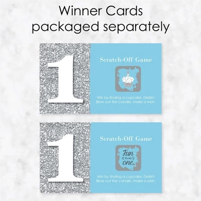 Big Dot Of Happiness 1st Birthday Boy - Fun To Be One - First Birthday Party Game Scratch Off Cards - 22 Count 2 Big Dot Of Happiness 1st Birthday Boy - Fun To Be One - First Birthday Party Game Scratch Off Cards - 22 Count - Image 2