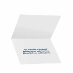 Paper Frenzy Blue Garland Traditional Christmas Holiday Cards With Kraft Envelopes - 25 Pack
