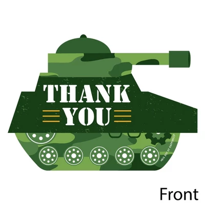Big Dot Of Happiness Camo Hero - Shaped Thank You Cards - Army Military Camouflage Party Thank You Note Cards With Envelopes - Set Of 12 2 Big Dot Of Happiness Camo Hero - Shaped Thank You Cards - Army Military Camouflage Party Thank You Note Cards With Envelopes - Set Of 12 - Image 2