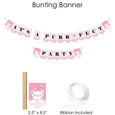 Big Dot Of Happiness Purr-fect Kitty Cat - Kitten Meow Baby Shower Or Birthday Party Supplies - Banner Decoration Kit - Fundle Bundle 2 Big Dot Of Happiness Purr-fect Kitty Cat - Kitten Meow Baby Shower Or Birthday Party Supplies - Banner Decoration Kit - Fundle Bundle - Image 2