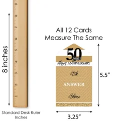 Big Dot Of Happiness We Still Do - 50th Wedding Anniversary - Anniversary Party Game Pickle Cards - Advice Conversation Starters Pull Tabs - Set Of 12 -Anagram Shop GUEST 8c5bc5b8 5101 439b 911b 5883548c837c