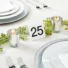 Juvale Set Of 25 Acrylic Table Numbers For Wedding Receptions, Plastic Tent Cards Numbered 1-25 For Restaurants, 3 X 2.75 X 2.5 In