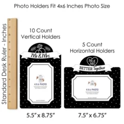 Big Dot Of Happiness Mr. And Mrs. - Black And White Wedding Or Bridal Shower Picture Centerpiece Sticks - Photo Table Toppers - 15 Pieces -Anagram Shop GUEST 8ed54e86 b0e5 4d55 b71b ad555837ca72