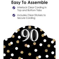 Big Dot Of Happiness Adult 90th Birthday - Gold - Birthday Party Vertical Photo Garland 35 Pieces -Anagram Shop GUEST 8f5724f2 eb2f 443a 8c6d 9af47e70633d
