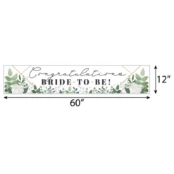 Big Dot Of Happiness Boho Botanical Bride - Greenery Bridal Shower And Wedding Party Decorations Party Banner
