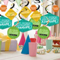 Big Dot Of Happiness Still Got Class - High School Reunion Party Hanging Decor - Party Decoration Swirls - Set Of 40