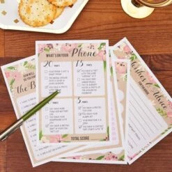 Best Paper Greetings Set Of 5 Bridal Shower Games For Engagement Celebrations, Bridal, Bachelorette, Anniversary, Wedding Party, Entertains 50 Guests