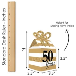 Big Dot Of Happiness We Still Do - 50th Wedding Anniversary - Square Favor Gift Boxes - Anniversary Party Bow Boxes - Set Of 12 -Anagram Shop GUEST 90653526 4bbd 4eed 9cf8 17ea647fed93