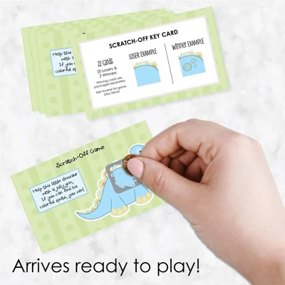 Big Dot Of Happiness Baby Boy Dinosaur - Baby Shower Or Birthday Party Game Scratch Off Cards - 22 Count 1 Big Dot Of Happiness Baby Boy Dinosaur - Baby Shower Or Birthday Party Game Scratch Off Cards - 22 Count