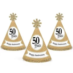 Big Dot Of Happiness We Still Do - 50th Wedding Anniversary - Mini Cone Anniversary Party Hats - Small Little Party Hats - Set Of 8 -Anagram Shop GUEST 9097ff46 ae61 4a59 93de eb35e032ebf1