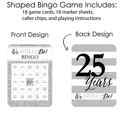 Big Dot Of Happiness We Still Do - 25th Wedding Anniversary - Find The Guest Bingo Cards And Markers - Anniversary Party Bingo Game - Set Of 18 2 Big Dot Of Happiness We Still Do - 25th Wedding Anniversary - Find The Guest Bingo Cards And Markers - Anniversary Party Bingo Game - Set Of 18 - Image 2