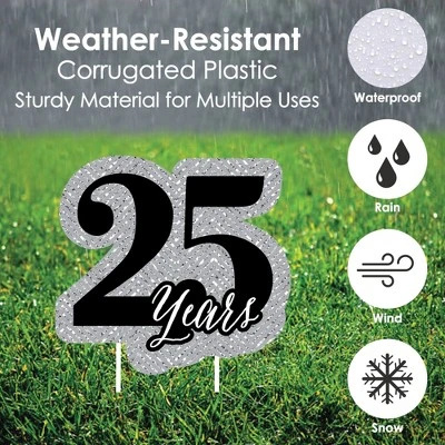 Big Dot Of Happiness We Still Do - 25th Wedding Anniversary Lawn Decorations - Outdoor Anniversary Party Yard Decorations - 10 Piece 3 Big Dot Of Happiness We Still Do - 25th Wedding Anniversary Lawn Decorations - Outdoor Anniversary Party Yard Decorations - 10 Piece - Image 3