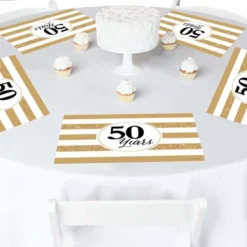 Big Dot Of Happiness We Still Do - 50th Wedding Anniversary - Party Table Decorations - Anniversary Party Placemats - Set Of 16