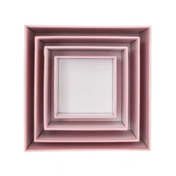 Stockroom Plus 4 Pack Square Nesting Gift Boxes, Decorative Boxes With Lids In 4 Assorted Sizes For Wedding, Bridal Shower, Baby Shower, Pink -Anagram Shop GUEST 92bd6a4b 4bec 4295 ac96 fc945152487c