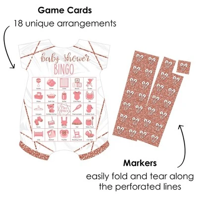 Big Dot Of Happiness It’s Twin Girls - Picture Bingo Cards And Markers - Pink And Rose Gold Twins Baby Shower Shaped Bingo Game - Set Of 18 1 Big Dot Of Happiness It’s Twin Girls - Picture Bingo Cards And Markers - Pink And Rose Gold Twins Baby Shower Shaped Bingo Game - Set Of 18
