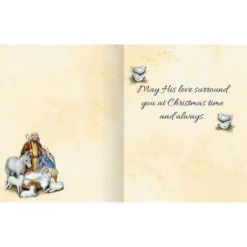LANG 18ct Nativity Scene Boxed Holiday Greeting Card Pack