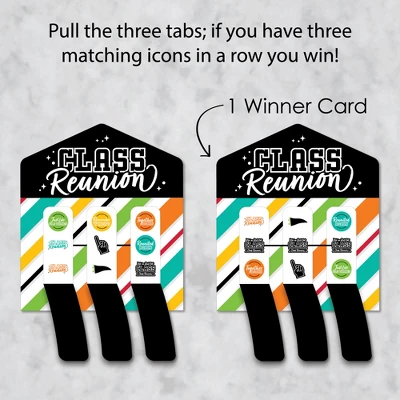 Big Dot Of Happiness Still Got Class - High School Reunion Party Game Pickle Cards - Pull Tabs 3-in-a-Row - Set Of 12 2 Big Dot Of Happiness Still Got Class - High School Reunion Party Game Pickle Cards - Pull Tabs 3-in-a-Row - Set Of 12 - Image 2