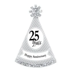 Big Dot Of Happiness We Still Do - 25th Wedding Anniversary - Mini Cone Anniversary Party Hats - Small Little Party Hats - Set Of 8 -Anagram Shop GUEST 93e6cddd 4b7b 41c3 9610 a0cb290a97a4