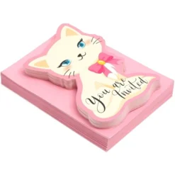 Blue Panda 36-Pack Pink Cat "You Are Invited" Party Invitations Cards With Envelopes For Kids Birthday 5x7 In -Anagram Shop GUEST 948094bb f68f 486b b1f9 155f0c49222a