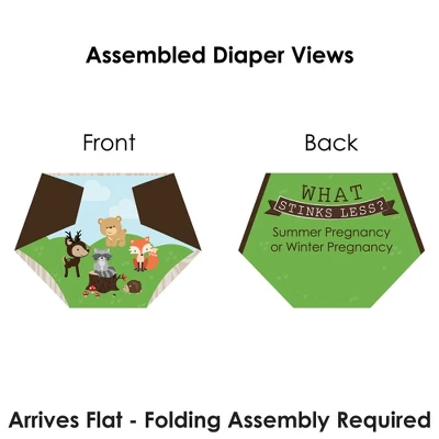 Big Dot Of Happiness Woodland Creatures - Baby Shower Conversation Starter - 2-in-1 Dirty Diaper Game - Set Of 24 6 Big Dot Of Happiness Woodland Creatures - Baby Shower Conversation Starter - 2-in-1 Dirty Diaper Game - Set Of 24 - Image 6