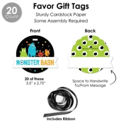 Big Dot Of Happiness Monster Bash - Little Monster Birthday Party Or Baby Shower Favors And Cupcake Kit - Fabulous Favor Party Pack - 100 Pieces -Anagram Shop GUEST 94eb3615 6f0d 49a1 9993 7a0176fa6b46