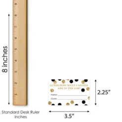 Big Dot Of Happiness Adult 90th Birthday - Gold - How Many Candies Birthday Party Game - 1 Stand And 40 Cards - Candy Guessing Game -Anagram Shop GUEST 94eb925b ac47 4451 96c9 73b36d332767