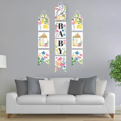 Big Dot Of Happiness Wildflowers Baby - Hanging Vertical Paper Door Banners - Boho Floral Baby Shower Wall Decoration Kit - Indoor Door Decor 1 Big Dot Of Happiness Wildflowers Baby - Hanging Vertical Paper Door Banners - Boho Floral Baby Shower Wall Decoration Kit - Indoor Door Decor
