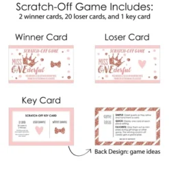 Big Dot Of Happiness 1st Birthday Little Miss Onederful - Girl First Birthday Party Game Scratch Off Cards - 22 Count -Anagram Shop GUEST 95ec01c3 10cb 4cb2 8527 5b6c2409c231