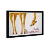 21" X 15" Hello Little One Giraffe Bunny Animals Framed Art Print - Wynwood Studio