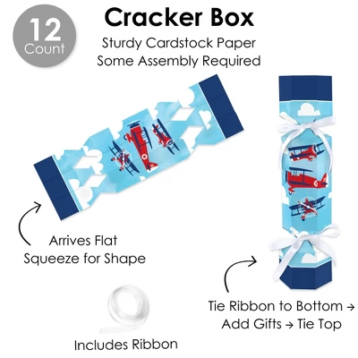 Big Dot Of Happiness Taking Flight - Airplane - No Snap Vintage Plane Baby Shower Or Birthday Party Table Favors - DIY Cracker Boxes - Set Of 12 4 Big Dot Of Happiness Taking Flight - Airplane - No Snap Vintage Plane Baby Shower Or Birthday Party Table Favors - DIY Cracker Boxes - Set Of 12 - Image 4