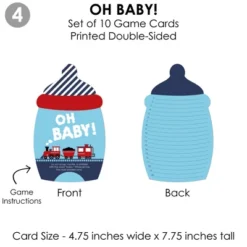 Big Dot Of Happiness Railroad Party Crossing - 4 Steam Train Baby Shower Games - 10 Cards Each - Gamerific Bundle -Anagram Shop GUEST 977d8e4d a567 4949 a277 1ae4f6f4f3da