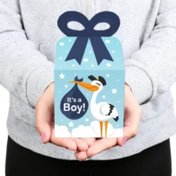 Big Dot Of Happiness Boy Special Delivery - Square Favor Gift Boxes - It's A Boy Stork Baby Shower Bow Boxes - Set Of 12 -Anagram Shop GUEST 982d6c9c 764a 4b32 87cc f7bf355300a7