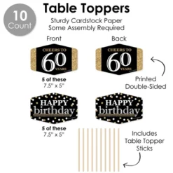 Big Dot Of Happiness Adult 60th Birthday - Gold - Birthday Party Supplies Decoration Kit - Decor Galore Party Pack - 51 Pieces -Anagram Shop GUEST 98afea6e 0401 4a47 92c0 f43886e916ea