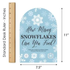 Big Dot Of Happiness Winter Wonderland - Snowflake Holiday Party And Winter Wedding Scavenger Hunt - 1 Stand And 48 Game Pieces - Hide And Find Game -Anagram Shop GUEST 99267c39 ece7 48d7 b78d be20208636ae