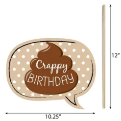 Big Dot Of Happiness Funny Oh Crap, You're Old - Poop Birthday Party Photo Booth Props Kit - 10 Piece -Anagram Shop GUEST 992c6e5f 5454 4b74 860e eb8ee76b5562