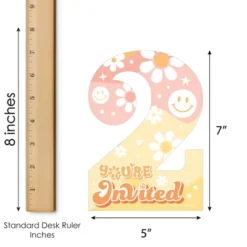 Big Dot Of Happiness Two Groovy - Shaped Fill-In Invitations - Boho Hippie Second Birthday Party Invitation Cards With Envelopes - Set Of 12 -Anagram Shop GUEST 9a7be8d5 d0d4 4313 9ec5 4ca0b48702ef