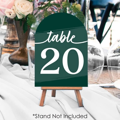 Big Dot Of Happiness Emerald Elegantly Simple - Wedding Receptions, Parties Or Events Double-Sided 5 X 7 Inches Cards - Table Numbers - 1-20 2 Big Dot Of Happiness Emerald Elegantly Simple - Wedding Receptions, Parties Or Events Double-Sided 5 X 7 Inches Cards - Table Numbers - 1-20 - Image 2