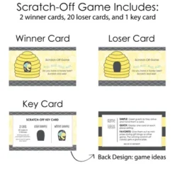 Big Dot Of Happiness Honey Bee - Baby Shower Or Birthday Party Game Scratch Off Cards - 22 Count -Anagram Shop GUEST 9abd6ab9 c1b3 4b6a 9be1 990b1879e60e