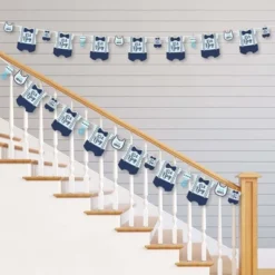 Big Dot Of Happiness It's A Boy - Blue Baby Shower DIY Decorations - Clothespin Garland Banner - 44 Pieces