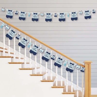 Big Dot Of Happiness It's A Boy - Blue Baby Shower DIY Decorations - Clothespin Garland Banner - 44 Pieces 1 Big Dot Of Happiness It's A Boy - Blue Baby Shower DIY Decorations - Clothespin Garland Banner - 44 Pieces
