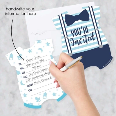 Big Dot Of Happiness It's A Boy - Shaped Fill-in Invitations - Blue Baby Shower Invitation Cards With Envelopes - Set Of 12 1 Big Dot Of Happiness It's A Boy - Shaped Fill-in Invitations - Blue Baby Shower Invitation Cards With Envelopes - Set Of 12