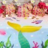 Juvale 3-Pack Mermaid Disposable Plastic Table Cover Tablecloth Party Supplies 54 X 108 In