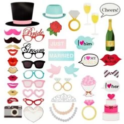 Blue Panda 72 Pieces Wedding Photo Booth Props For Bridal Shower, Bachelorette Party, Photobooth Selfies, Assorted Designs 11 Blue Panda 72 Pieces Wedding Photo Booth Props For Bridal Shower, Bachelorette Party, Photobooth Selfies, Assorted Designs -Anagram Shop GUEST 9c9495b4 31ec 4339 832c 30131afd5b32