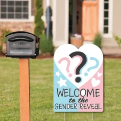 Big Dot Of Happiness Baby Gender Reveal - Party Decorations - Team Boy Or Girl Party Welcome Yard Sign