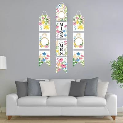 Big Dot Of Happiness Wildflowers Bride - Hanging Vertical Paper Boho Floral Bridal Shower And Wedding Party Wall Decoration Kit - Indoor Door Décor 1 Big Dot Of Happiness Wildflowers Bride - Hanging Vertical Paper Boho Floral Bridal Shower And Wedding Party Wall Decoration Kit - Indoor Door Décor