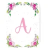 10ct RosanneBECK Collections White Note Cards - Floral Crest Monogram - A