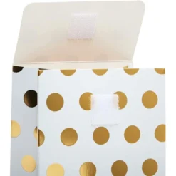 Blue Panda 24 Pack Party Favor Bags, Paper Goodie Treat Bags With Thank You Stickers For Birthday & Wedding, White & Gold Polka Dot -Anagram Shop GUEST 9eb788c9 eed4 468e b6ae 589e409988d3