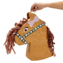 Blue Panda Small Pony Design Pinata For Wild West Horse Themed Cowgirl Birthday, Farm Party Supplies And Decorations, 12 X 16 X 3 In -Anagram Shop GUEST 9ee66e43 c086 4d1b 9b7c 4c71dcf16ab7