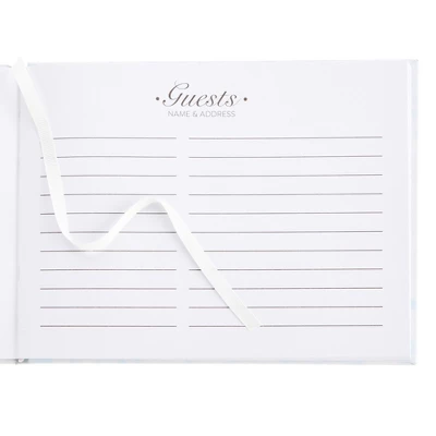 Sustainable Greetings Floral Wedding Guest Book For Reception, Baby Shower With 56 Sheets/112 Pages, Bookmark Ribbon (8x6 In) 7 Sustainable Greetings Floral Wedding Guest Book For Reception, Baby Shower With 56 Sheets/112 Pages, Bookmark Ribbon (8x6 In) - Image 7